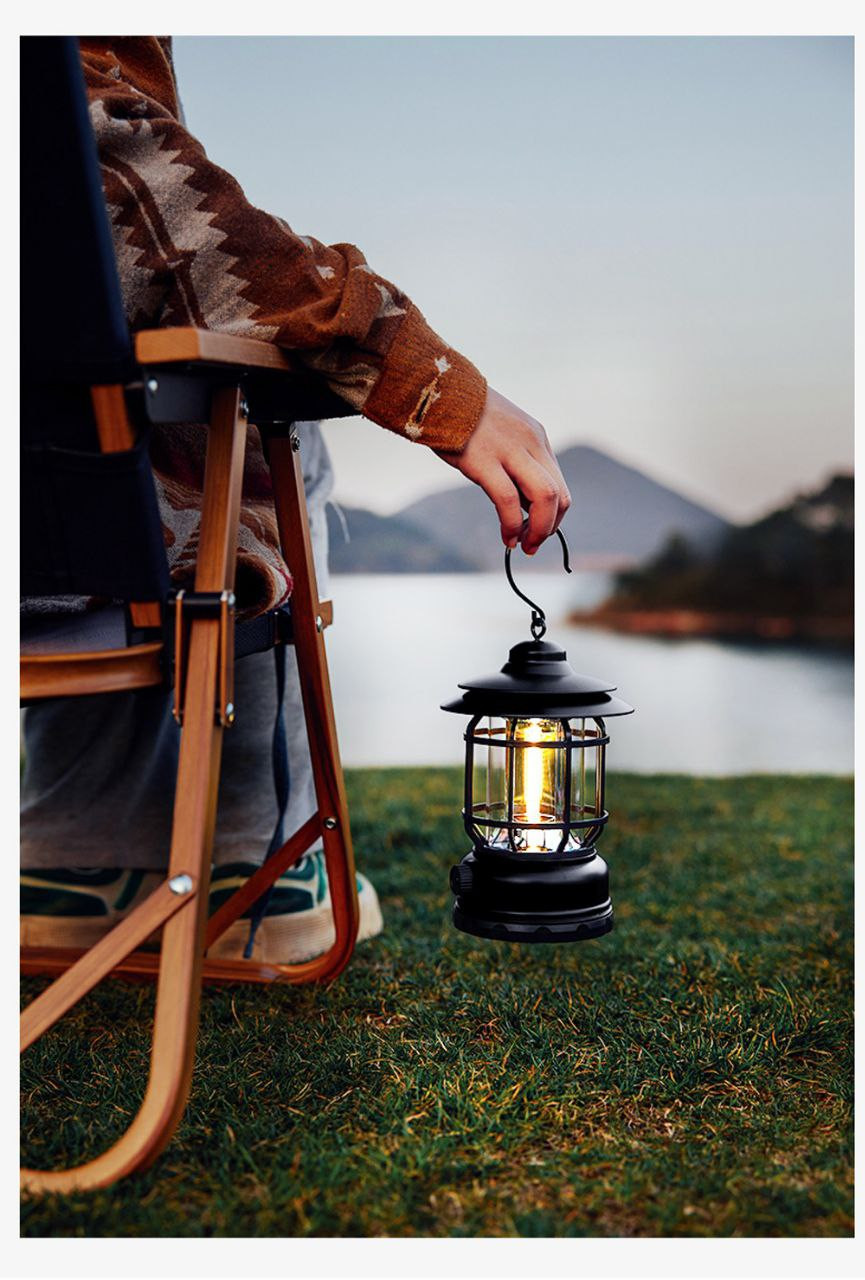 Nouvelle lampe de camping portable, tente de chargement multifonctionnelle, lanterne de cheval rétro, lampe d'ambiance