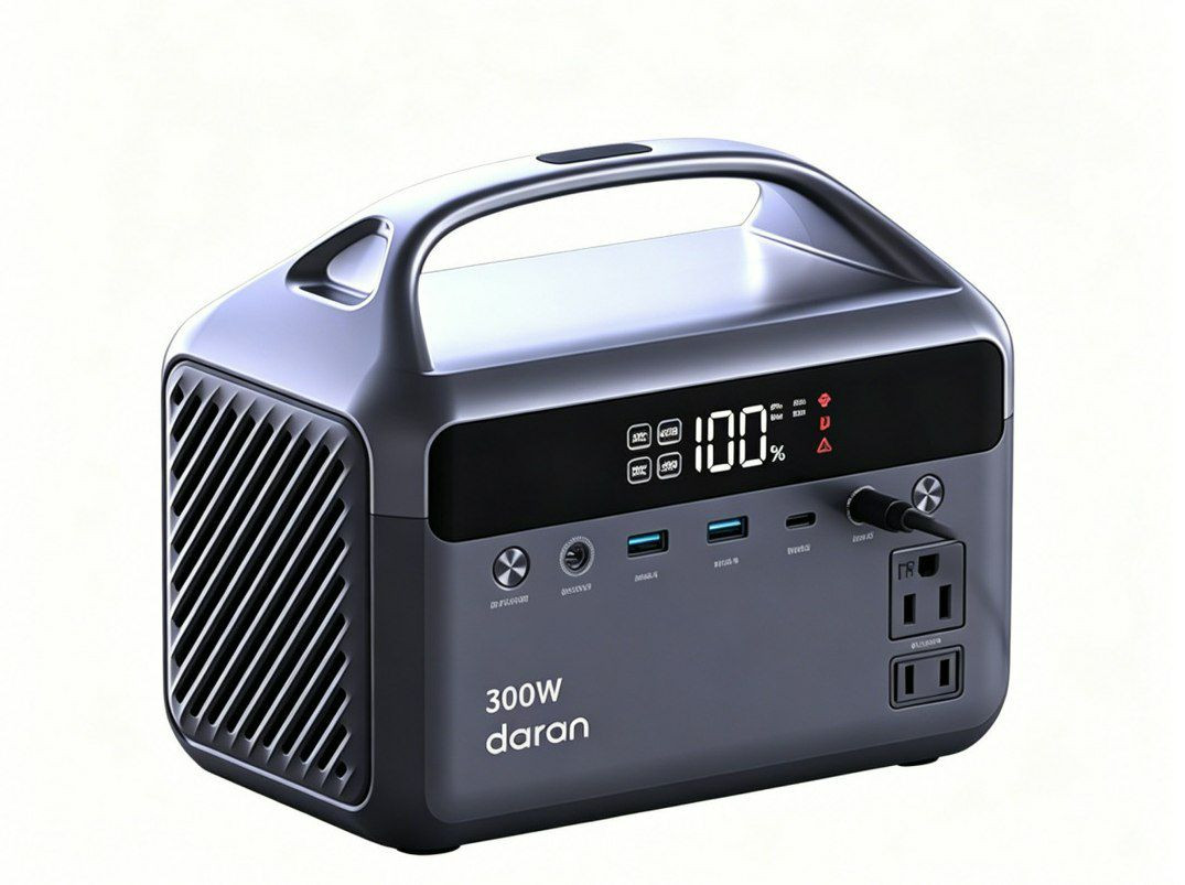 Station électrique portable avec batterie intégrée.