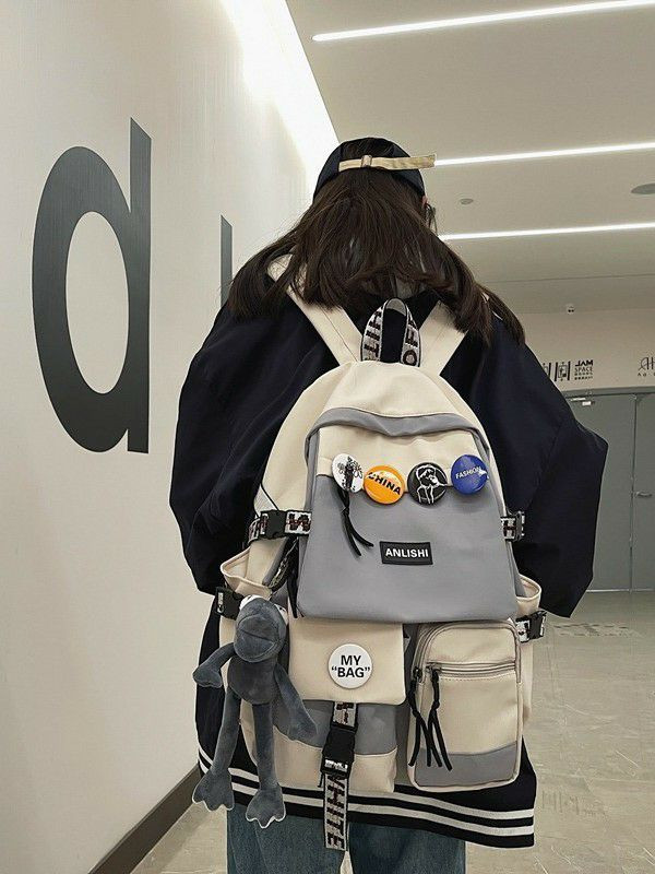 Sac à dos sac d'école étudiant grande capacité 20-35L imperméable respirant 15 pouces sac à dos pour ordinateur polyvalent extérieur léger