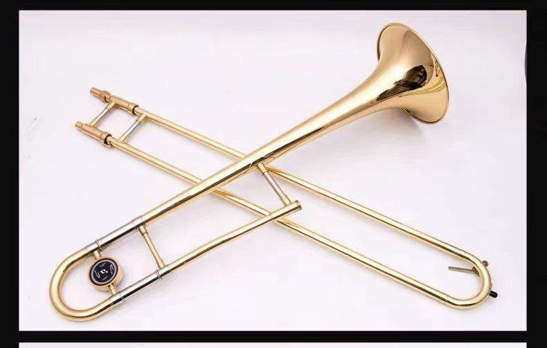 Instrument de trombone alto  plat en si bémol pour débutant instrument de trombone laqué