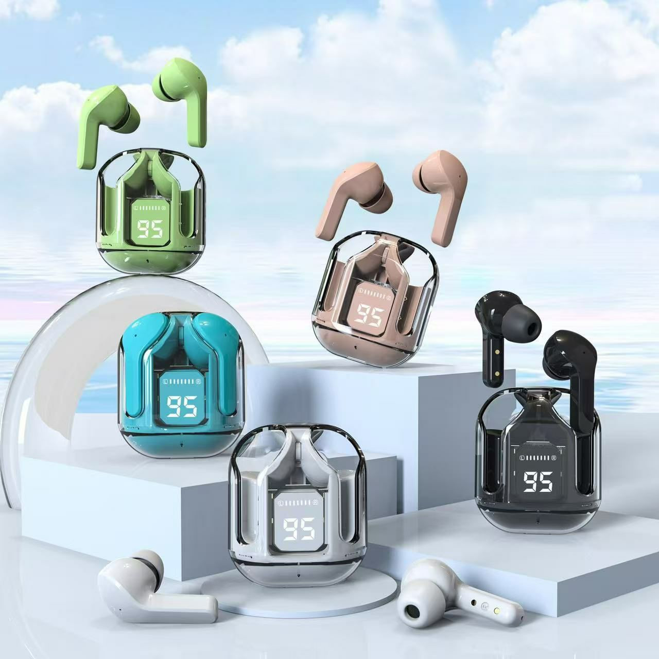 Air31 écouteur sans fil Bluetooth 5.3 casque BT appel TWS casque ENC casque LED affichage numérique son stéréo écouteurs pour le sport
