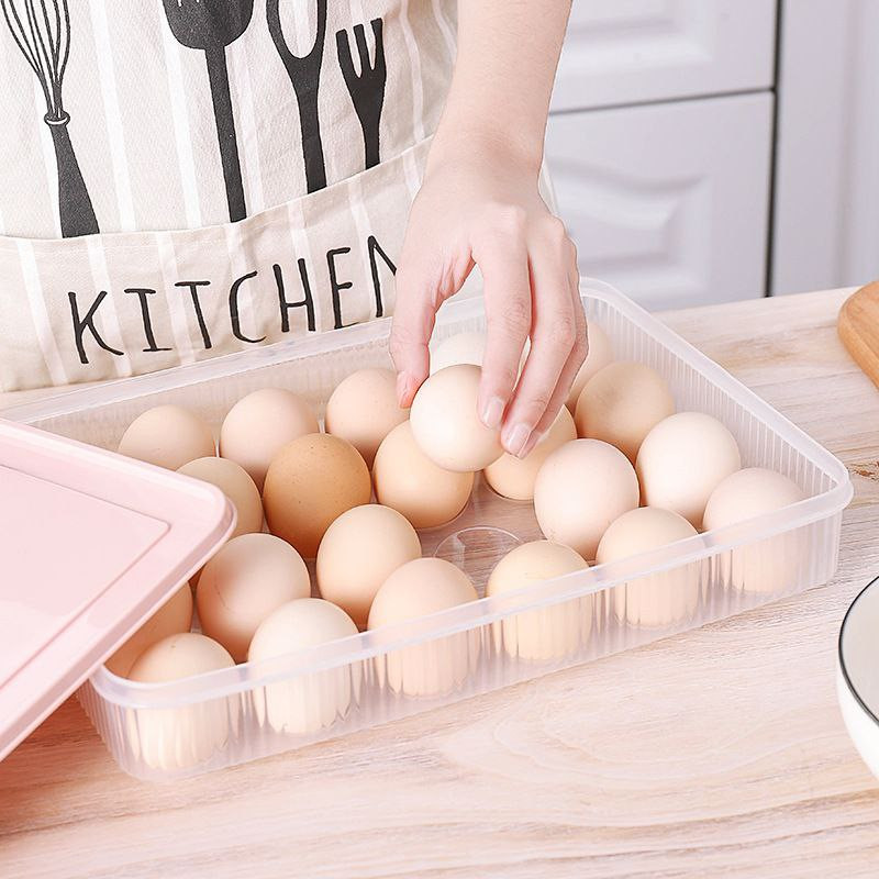 Boîte à œufs créative à 24 grilles organisateur de cuisine réfrigérateur bac à légumes boîte de stockage d'œufs de pique-nique portable en gros