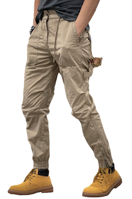 Automne nouvelle salopette rétro américaine hommes taille élastique multi-poches lâche leggings décontractés pour hommes Grande taille
