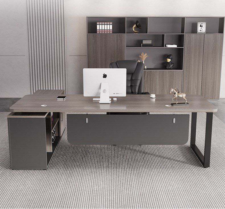 Bureau de patron, mobilier de bureau simple et moderne, combinaison de bureau de direction et de chaise, bureau de direction du président
