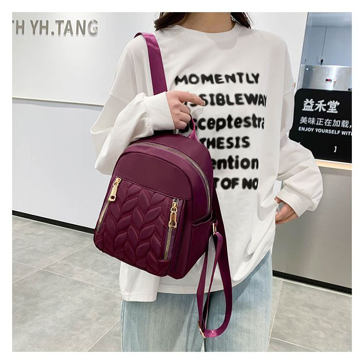 sac à dos simple losange sac à dos décontracté style coréen tendance couleur unie petit sac d'école en gros