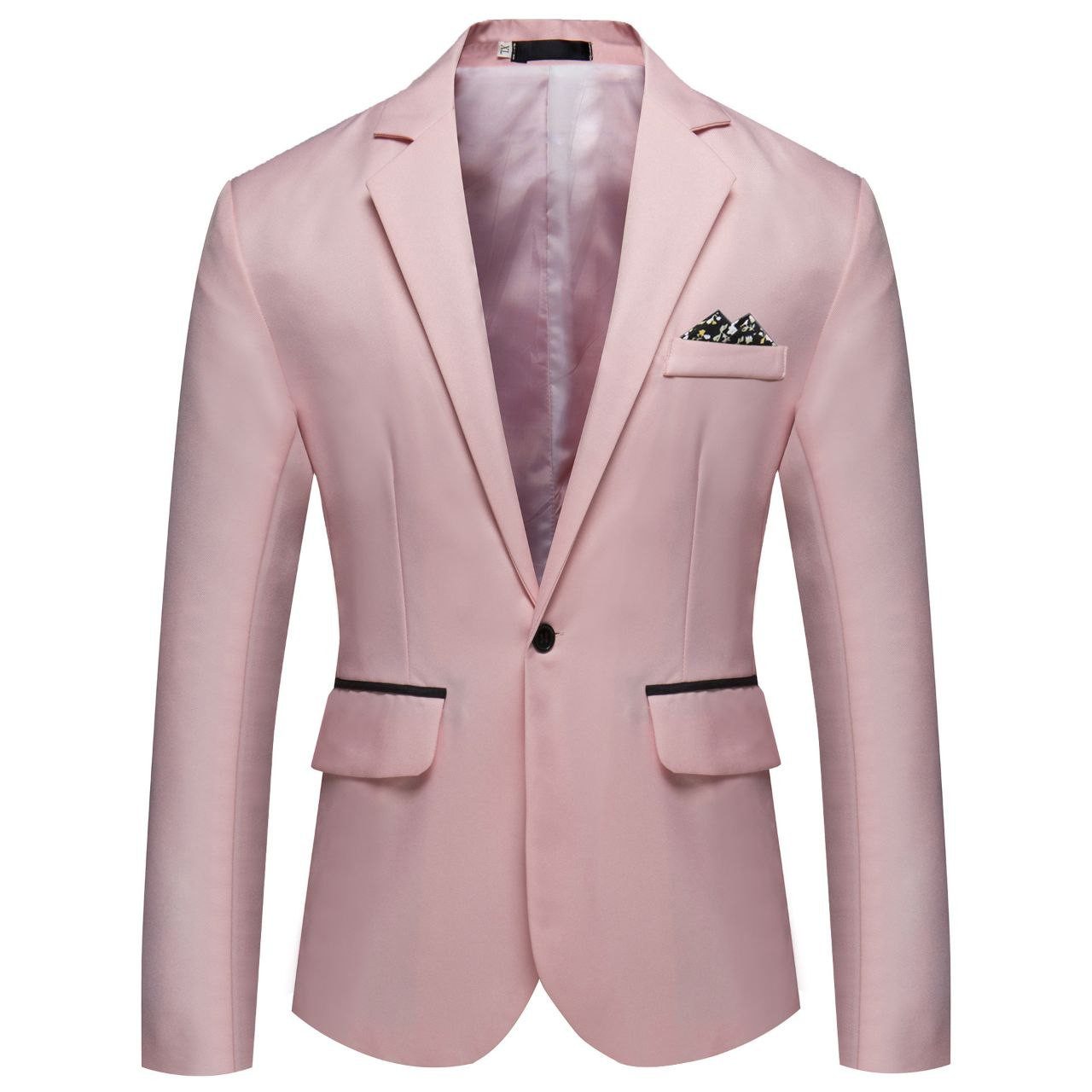 Veste Costume Homme Sport-décontracté - 1 Bouton - Coupe Droite - Blazer élégant Pour Toutes Occasions