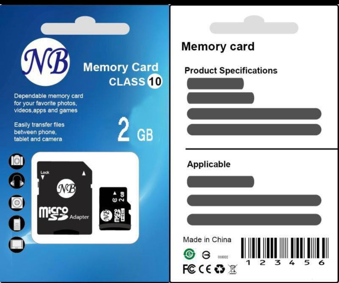 Carte mémoire NB de bonne qualité - Support electronique pour sauver vos données de 2 a 128GB