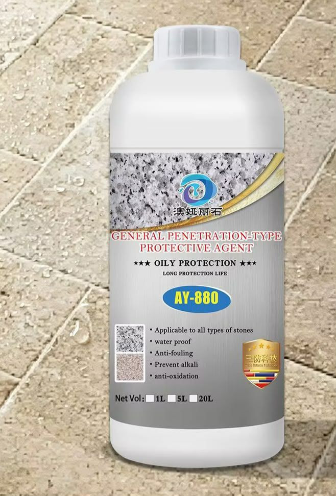 Agent protecteur pénétrant AY-880 - agent d'entretien de la pierre imperméable, résistant aux alcalis et aux taches