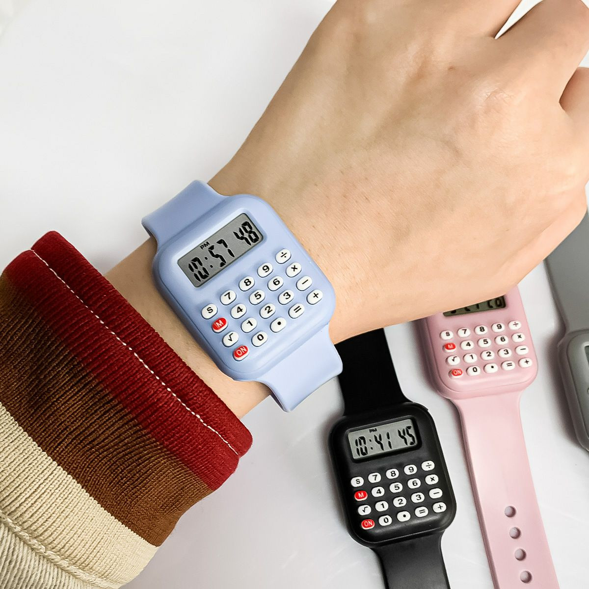 Nouvelle montre multifonctionnelle calculatrice électronique montre pour enfants étudiant comptage de date bracelet détachable montre électronique