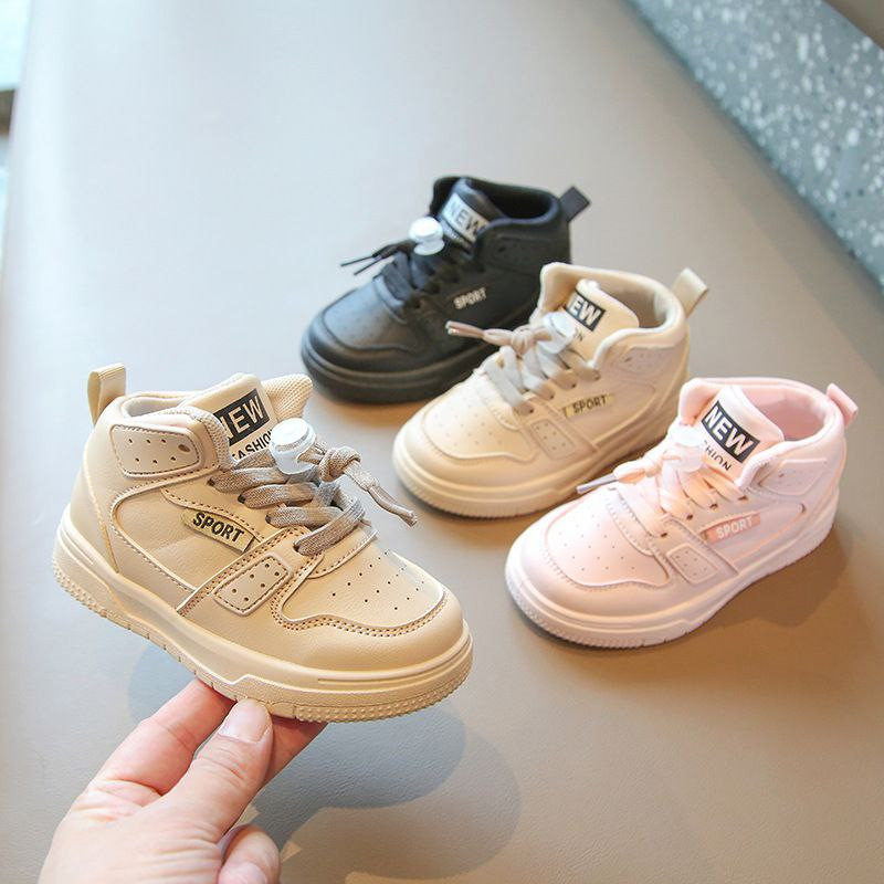 Chaussures de sport pour enfants,  chaussures décontractées pour garçons baskets montantes antidérapantes pour filles et garçons chaussures de bébé à semelle souple